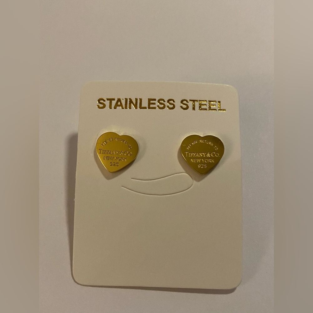 Gold Tiffany & Co. heart earrings COPIES